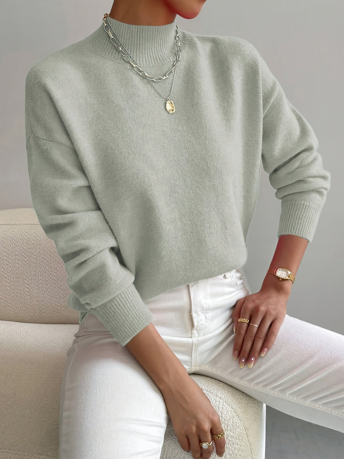 Cristina | Jersey de Cuello Alto Suave