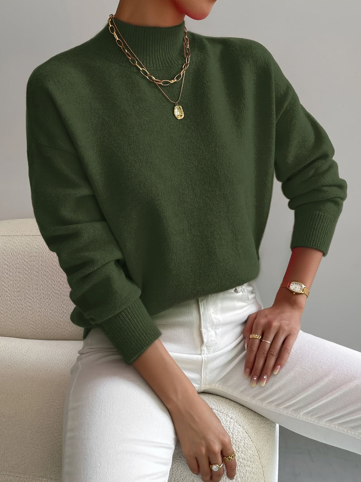 Cristina | Jersey de Cuello Alto Suave