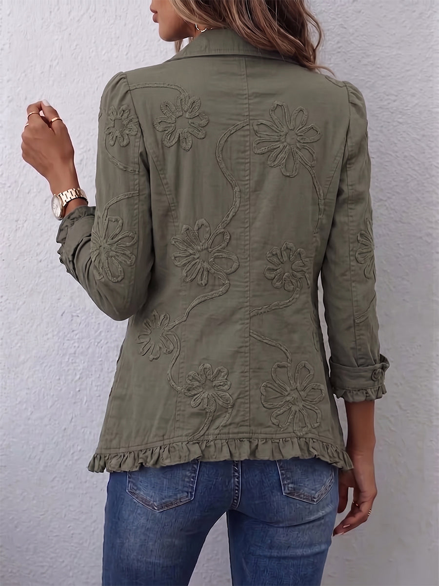 Amparo | Chaqueta Bordada con Volantes