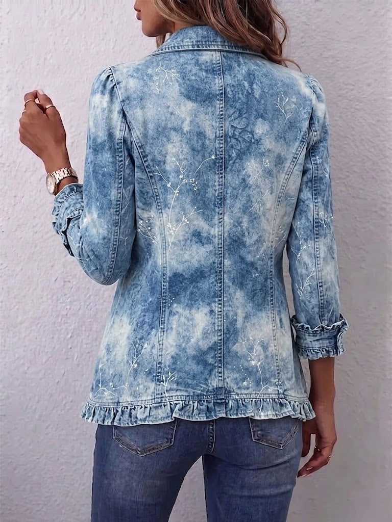 Petra | Chaqueta Botánica Degradado con Volantes