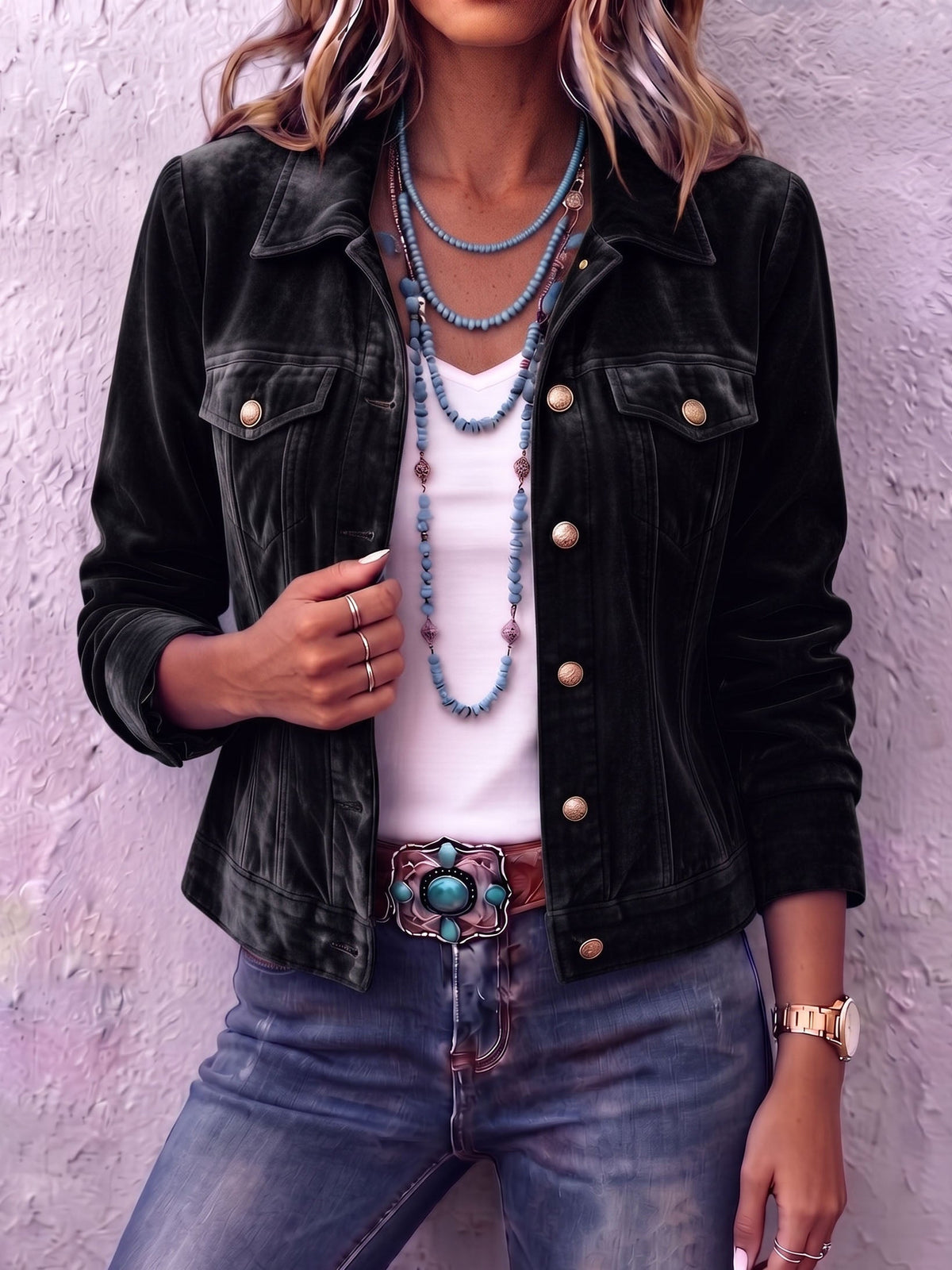 Diana | Chaqueta de Terciopelo Boho de Inspiración Vintage