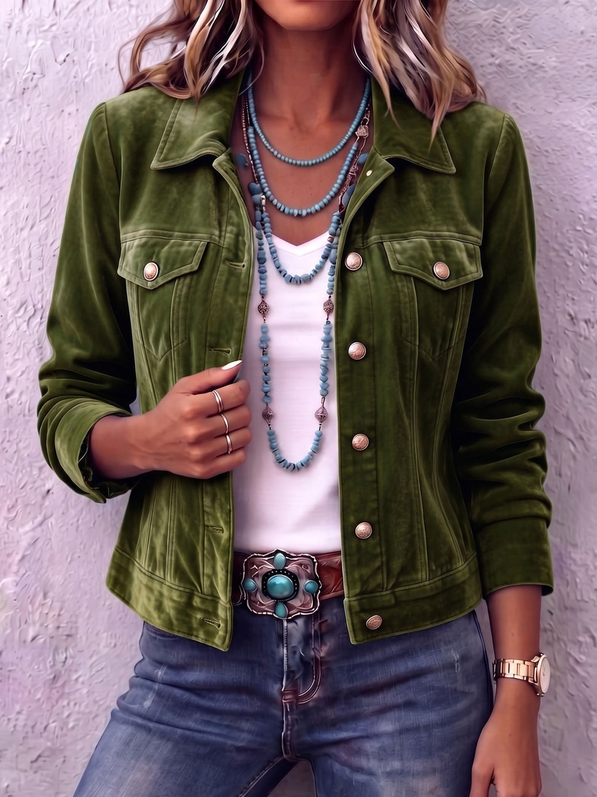 Diana | Chaqueta de Terciopelo Boho de Inspiración Vintage