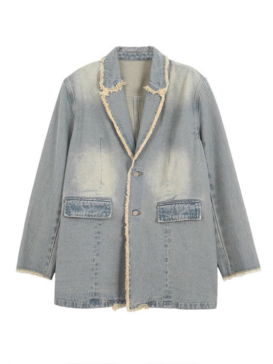 Beatriz | Blazer Vintage con Bordes Deshilachados