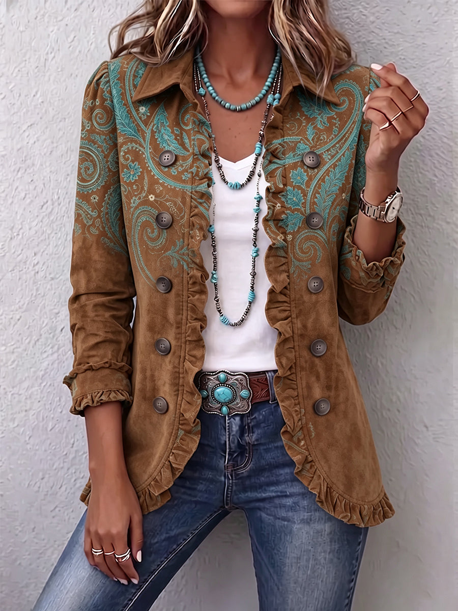 Rocío | Chaqueta Cachemira con Volantes