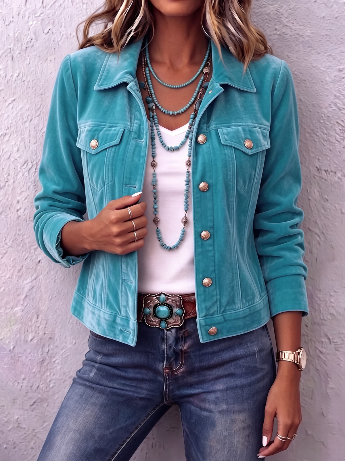 Diana | Chaqueta de Terciopelo Boho de Inspiración Vintage
